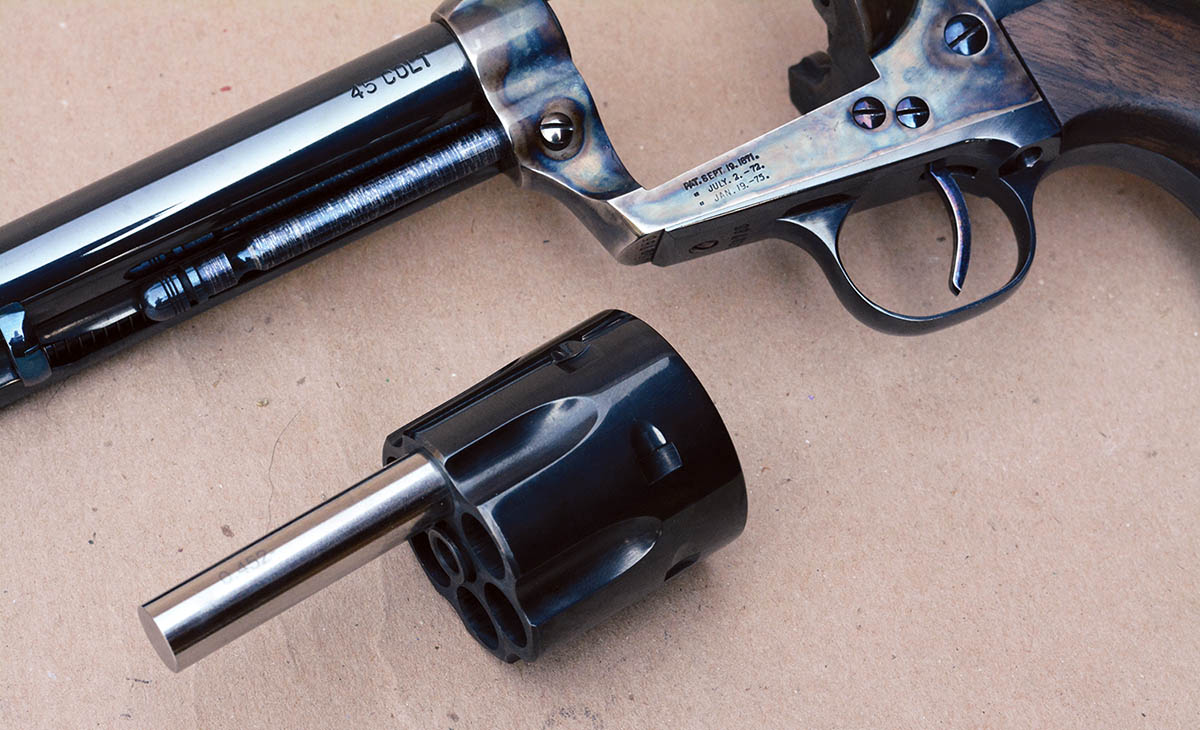 The chamber throats measure .452 inch, which helps in obtaining good accuracy.